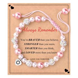 Shambhala Bracelet English Letter Love Pearl Beaded Womens Gift Set