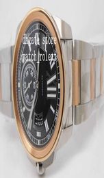 Men039s Sport Calibre RGSS Black 18K Two Tone Rose Gold Stainless Steel 316L Black Dial with Roman NumeralsAutomatic Movement 7676337