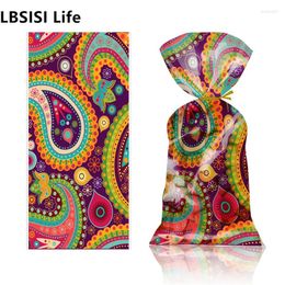 Gift Wrap LBSISI Life OPP Candy Plastic Bag Middle East Style Seven Colour Flower Pattern Family Companion Bags Packaging Cookies