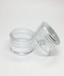 5Gram Cosmetic Plastic Jar Clear Base Cream Empty Pot Sample Jar 5ML Mini Plastic Bottle Nail Art Glitter Powder Container Case1904159