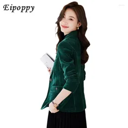 Women's Suits Corduroy Suit Jacket For Women Autumn And Winter High-Grade Fashion Loose Temperament Casual Top Thick