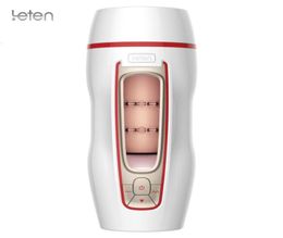 Leten Automatic Male Penis Massagers USB Charging Electric Male Masturbator 7 speed vibrator Artificial Vagina Sex Toys For Men Y14535378