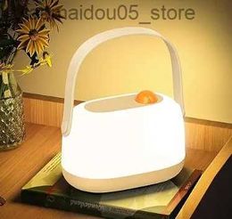 Lamps Shades Baby Night Light for Children Breakfeeding Sleep Assist USB Charging Dimmable Warm Baby Bed Light Decoration Q240416