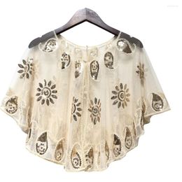 Scarves 1920s Retro Party Cape With Deco Inspired Sequin Pattern Transport Yourself Back In Time This