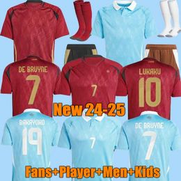 Belgium 24 25 Soccer Jersey DE BRUYNE LUKAKU DOKU 2024 Football Shirt 2025 Men Kids Kit Set Home Away CARRASCO TIELEMANS BAKAYOKO TROSSARD fans player men kids