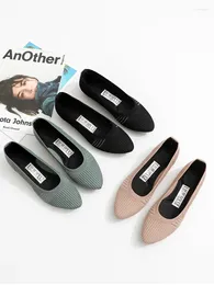 Casual Shoes Spring Summer Soft Bottom Female 2024 Woven Breathable Flat Work Black Mother Comfortable