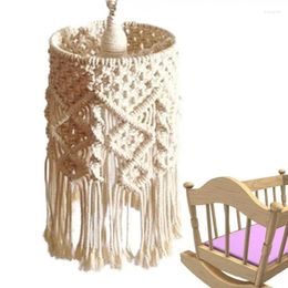 Tapestries Creative Bohemian Macrame Tapestry Wall Hanging Handwoven Chandelier Lampshade Home Coffee Wedding Decoration Lamp Shade