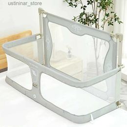 Baby Cribs LEEOEEVEE Foldable Baby Cot Comfortable Infant Sleeping Bed Guardrail Quarantine Anti-Fall Protection Lightweight Bedside Crib L416