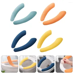 Toilet Seat Covers 12 Pairs Travel Cushion Washer Plush Mat Warmer Cover Cushions Reusable Flannel Viscose Pp Film