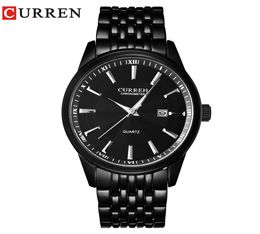 CURREN New Watches Fashion Simple style Calendar Casual Business Men Wristwatch Full Steel Quartz Male Clock Waterproof Watch3494433