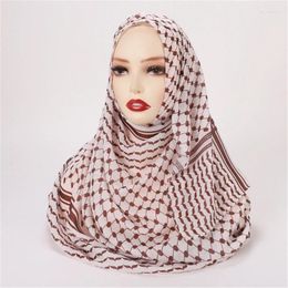 Scarves Religious Woman Middle East Headscarf Turbans Lattice Pattern Arab Scarf Outdoor For Cycling Hiking