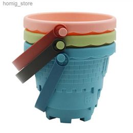 Sand Play Water Fun Baby Sand Castle Molded Bucket Beach Game Outdoor Toys Childrens Architecture Outdoor Sandbox Set Childrens Sand Toys Summer Beach Accessories Y