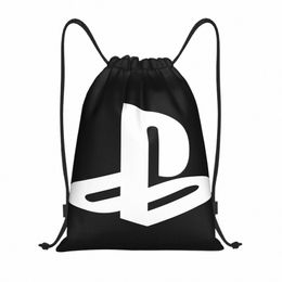 custom Playstatis Drawstring Bags for Training Yoga Backpacks Women Men Game Gamer Gift Sports Gym Sackpack 45qY#