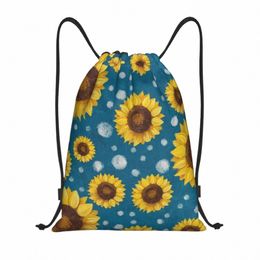 custom Fi Sunfr Fr Drawstring Bags for Shop Yoga Backpacks Men Women Floral Sports Gym Sackpack C7Hf#