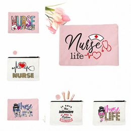 nursing Is A Work of Heart Print Travel Toiletries Organiser Female W Storage Pouch Nurse Gift Makeup Bag Women Cosmetic Case S1eV#