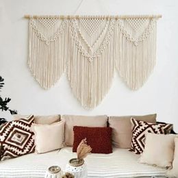 Tapestries Large Wall Hanging Macrame Tapestry Home Decorative Curtain Hand Woven Bohemian Cotton Wedding Background