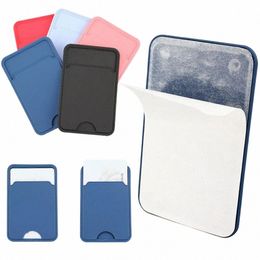 2pcs Silice Phe Pouch ID Bank Card Busin Credit Pocket Card Holder Phe Back Paste Sticker Mobile Phe Back Slot A2xx#