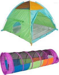 Tents And Shelters Super Duper II Dome Tent Tunnel 2 Piece Bundle 58" X 46" 6 Foot Toys Kid Sized Furniture