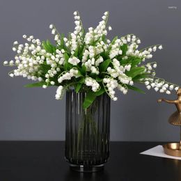 Decorative Flowers 5pcs/pack High Qualtity Imitation Lily Of The Valley Holding Flower Home Decoration Artificial DIY Finished Bouquet