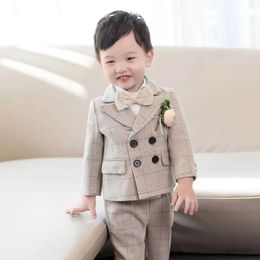 Suits Baby Boys 1 Year Birthday Suit Kids Formal Luxurious Photograph Suit Children Wedding Performance Party Dance Dress Costume