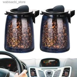 Car Air Freshener 2pcs Coffee Bean Ornament Interior Accessories Coffee Air Freshener Vent Clip Car-styling Car Perfume L49