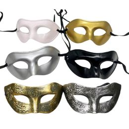 Män maskerad Mask Halloween Cosplay Costume Plastic Half Face Mask Fancy Dress Venetian Masks