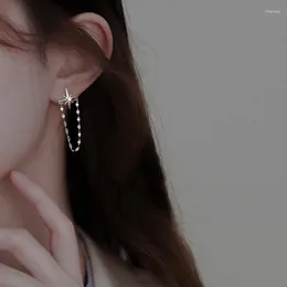 Dangle Earrings Star Drop Zircon Rice Word Tassel For Women Fashion Korean Vintage Creative Trendy Student Lady Jewellery Gifts BOYULIGE