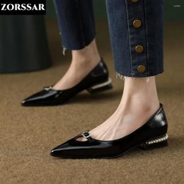 Casual Shoes Large Size Women's Flats Pointed Toe Patent Leather For Women Elegant Dress Black Green Ladies Shoe Zapatillas Mujer