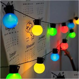 Christmas Decorations Outdoor Colorf Garland Ball Fairy Light G50 Led Globe Bb Festoon String Lights Holiday Wedding Garden Party Li Dhex3