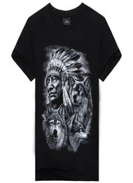 3d Wolf T Shirt Mens Brand 3D Indians wolf Print t shirts Cotton wolves Men tshirt Casual Man Tees Mens Tops2046852