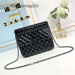 Buckle Style Bag Square Womens Shoulder Sheepskin Small Crossbody Casual Bags Vallen One Rivet Lock High-quality Star Stud Designer Chain X20R