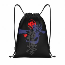 custom Kyokushi Karate Drawstring Backpack Bags Men Women Lightweight Martial Arts Gym Sports Sackpack Sacks for Travelling 71Rq#