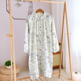 Women's Sleepwear Pure Cotton Nightgown Lingerie Spring Pyjama Dress Sleeping Gown For Women Nighty