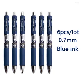 6pcs/lot Gel Pen 0.7mm Black/Navy Blue Ink Superior Quality Good Writing Pens Office & School Neutral Supplies