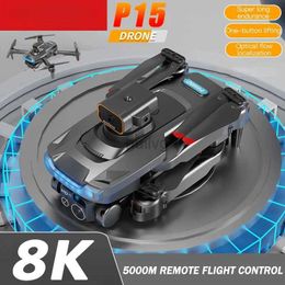 Drones P15 Drone 4K/8K Dual-Camera Obstacle Avoidance Aerial Photography Aircraft High-Definition Positioning Anti-Collision 24416