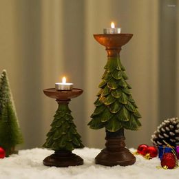 Candle Holders 2024 Christmas Tree Candlelight Holder Year Home Decor Wedding Party Baby Shower Halloween