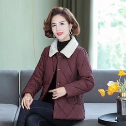 Women's Down Middle-Aged Elderly Mothers Cotton Coat Women Winter Padded Jacket Short Loose Outwear Female Large Size Overcoat