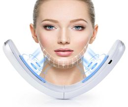 Chin VLine Tape Face Lift Belt Blue Red LED Pon Therapy Galvanic Massage RF Lifting Device EMS Slimming Skincare 2108068757627