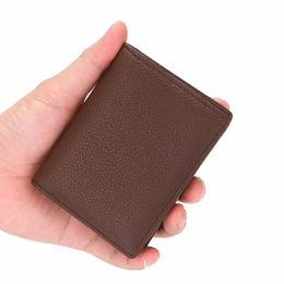men Women Card ID Holder Busin Credit Card Holders Organiser Wallet Purse Bags New Black Brown Fi Leather Card Wallets E2J2#