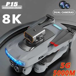 Drones Original Drone P15 Brushless Obstacle Avoidance GPS Automatic Return 4K/8K HD Aerial Photography Dual Camera Remote RC 5000M 24416