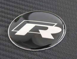 45mm R Logo Car Steering Wheel Badge Sticker Decals logo emblem For VW R Series R36 R400 R32 R20 R50 Golf Passat6617270