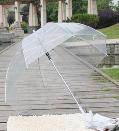 Clear Cute Bubble Deep Dome Umbrella Gossip Girl Wind Resistance transparent Mushroom Umbrella Wedding Decoration8760303