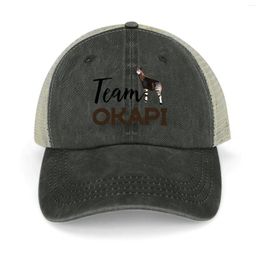 Berets Team Okapi Cowboy Hat Sports Cap Sun Thermal Visor For Women Men's