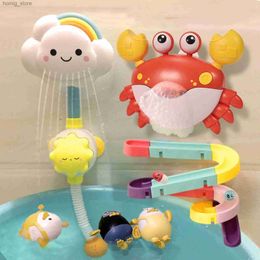 Zabawki do kąpieli dla niemowląt Piękne basen w wodzie w sprayu w sprayowej chmura kwiat prysznic w wannach zabawki dziecięce basen basen basen zabawki y240416