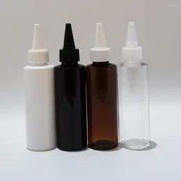 Storage Bottles (50pcs)120ml Empty White Amber Seasoning Solvent Bottle PET Clear Dropper 4oz Brown Plastic Liquid Container