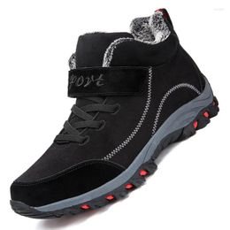 Fitness Shoes Boots Men's Women Slip On Winter For Men Waterproof Ankle Male Snow Botines Hiking Boot