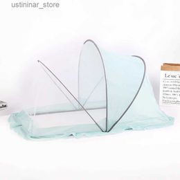 Baby Cribs Simple Solid Color Yurt Baby Mosquito Net Large Space Foldable Crib Small Tent Child Newborn Four Seasons Special Mosquito Net L416