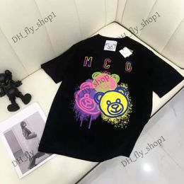 Designer T-shirt Mens Womens Moschi Summer Luxury Brands New Tees Cartoon Teddy Bear Cotton Round Neck for Outdoor Leisure Couple Clothing Tops Shirt Moschinno 70