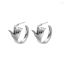 Stud Earrings Yungqi Fashion Hand Shape Minimalist Geometric Trendy U-shaped C For Women Girl Piercing Jewelry