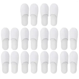 Slippers 10/20pc Disposable Closed For Men And Women El Shoes Guest White